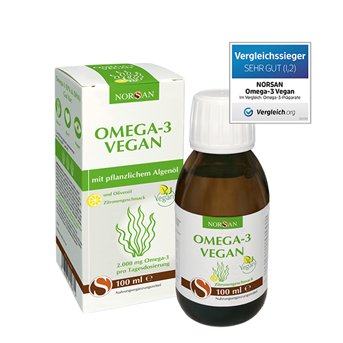 NORSAN AlgenölKapseln 80Stk (EPA+DHA) vegan + BioLeinöl 500ml nativ
